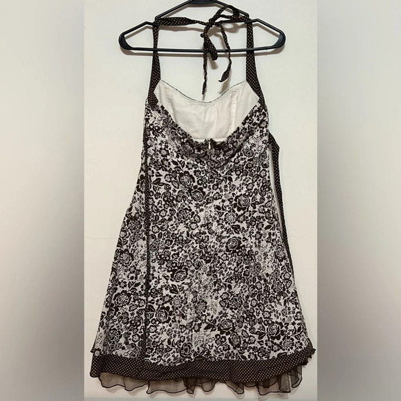 Speechless vintage flare brown/white dress.  Cotton. Size 7 - Picture 4 of 7